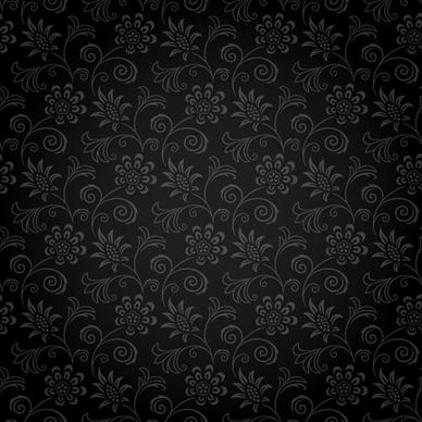 dark ornate floral seamless pattern vector