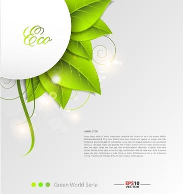 green world creative eco background vector