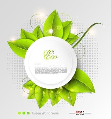 green world creative eco background vector