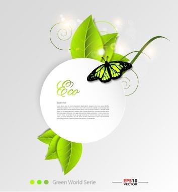 green world creative eco background vector