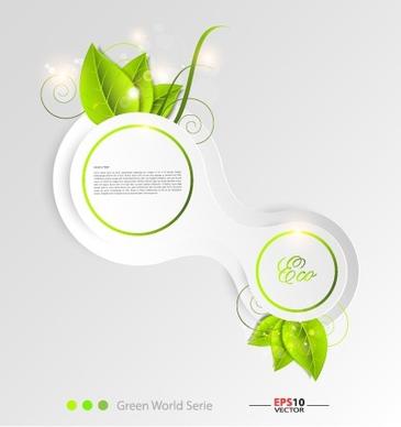 green world creative eco background vector