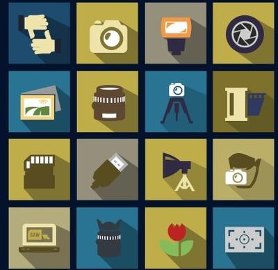 vector flat social icons set