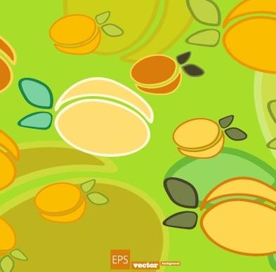 cartoon food pattern design vector