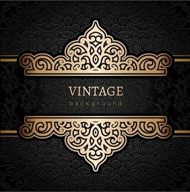 vector set of vintage luxury background design