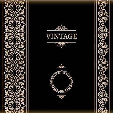 vector set of vintage luxury background design