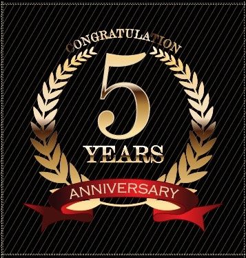 luxury anniversary labels golden style vector