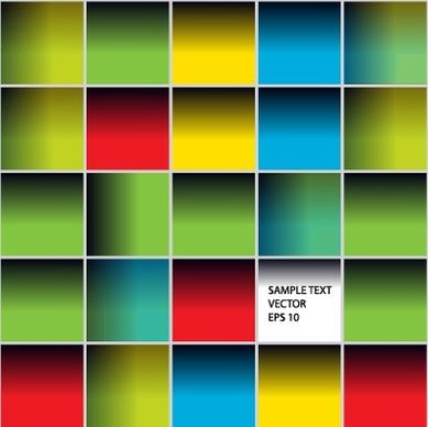 multicolor squares creative background vector set