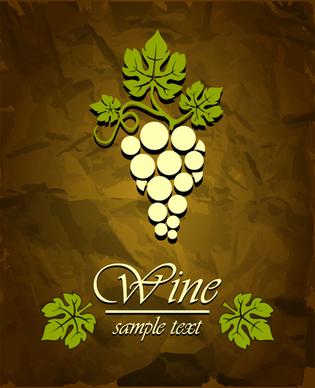 wine vintage background vector set