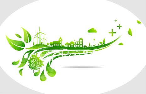 creative ecology city background illustration