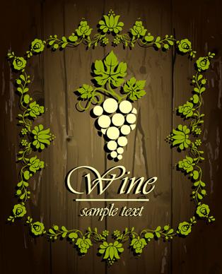 wine vintage background vector set