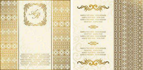 ornate golden invitations design