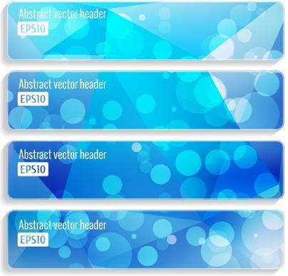 halation abstract banner design vector set