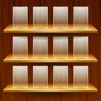 shiny shelves creative background vector art