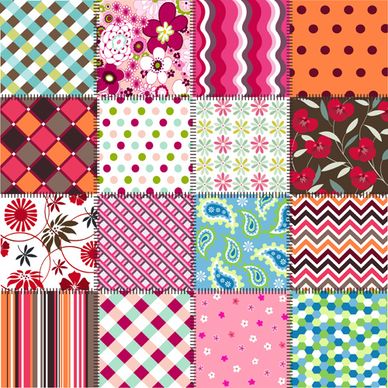 beautiful fabric patterns vector