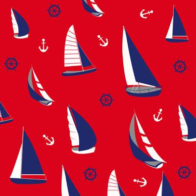 nautical elements seamless pattern vector