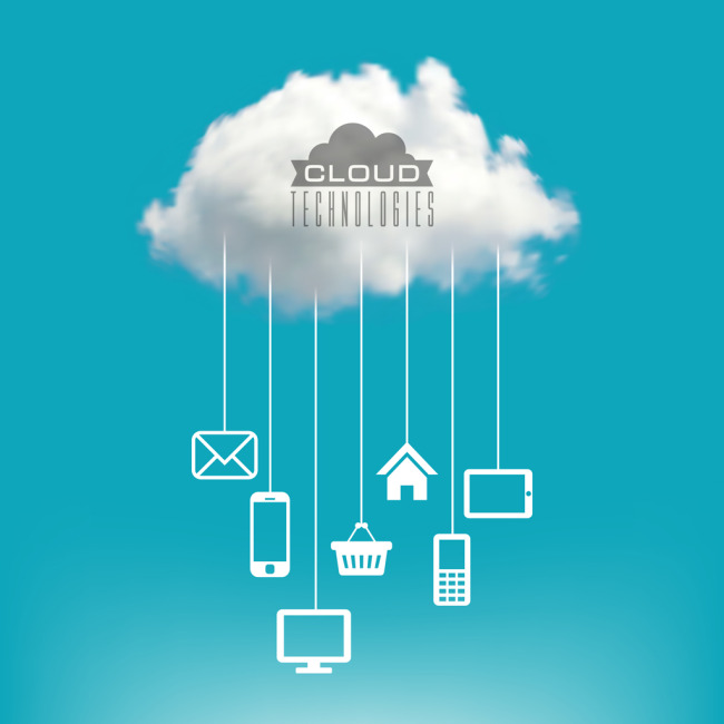 cloud concept elements vector graphic