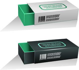 blank package box template design vector