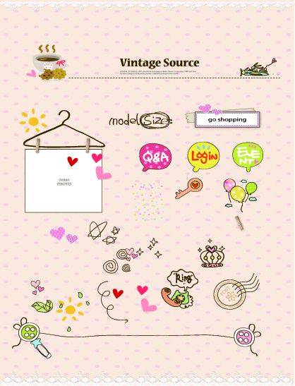 vintage source elements vector