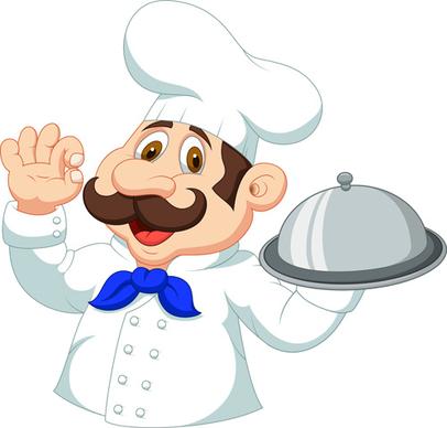 cartoon cook cute design vector