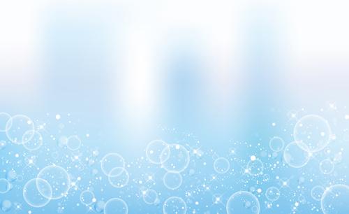 transparent bubbles with background vector