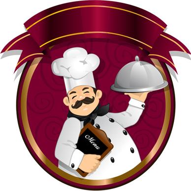 funny cook background vector