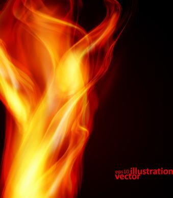 realistic fiery background illustration vector