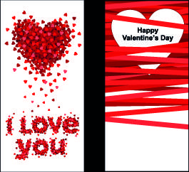 happy valentine day creative banner vector