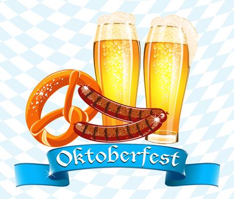 oktoberfest elements background vectors