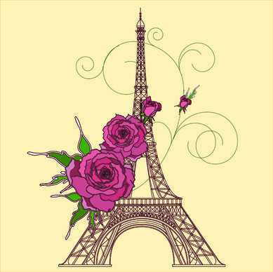 vintage eiffel tower design background