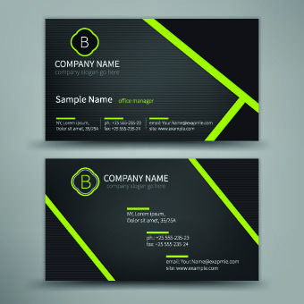 excellent business cards design vectors