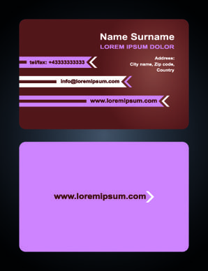 excellent business cards design vectors