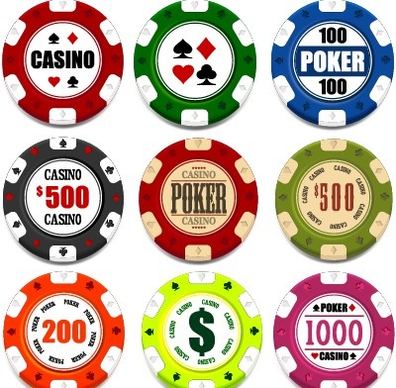 casino elements creative design vector