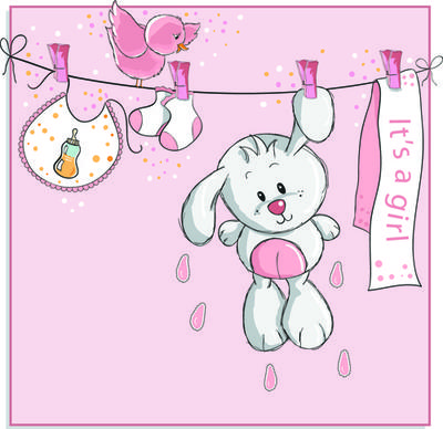 cute bears baby cards design vector