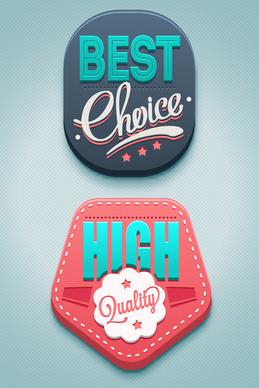 vintage premium quality labels design vector