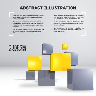 cubes abstract background art vector