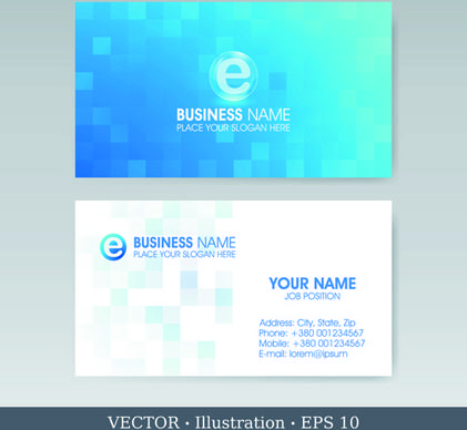 elegant business cards vectors illustration set