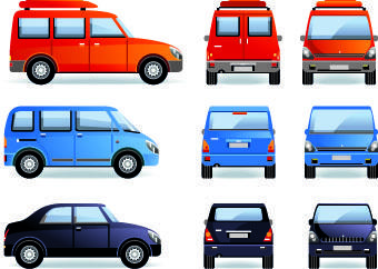 different car design vector