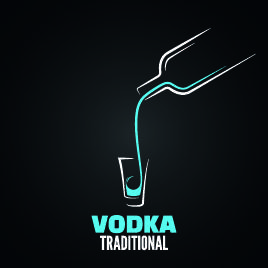 creative drink logos design vector