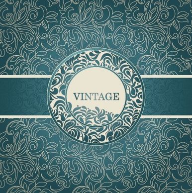 floral decorative pattern vintage background vector