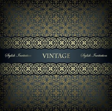 floral decorative pattern vintage background vector