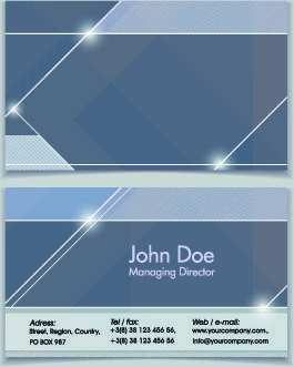 shiny modern business cards vector