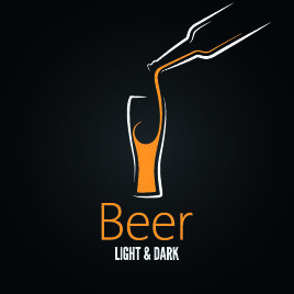 creative drink logos design vector