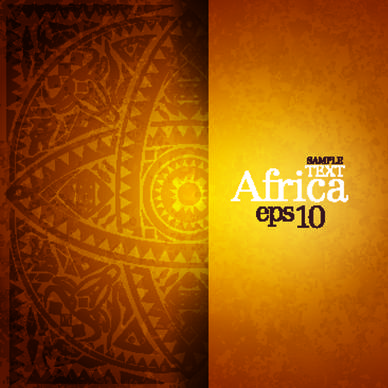 african style elements background vector set