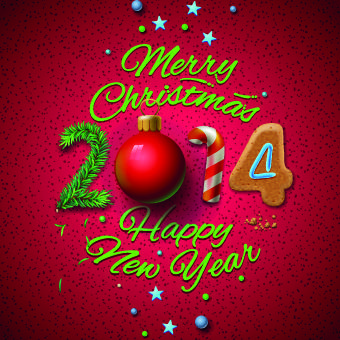 cute14 merry christmas design background