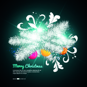 beautiful christmas baubles elements vector backgound