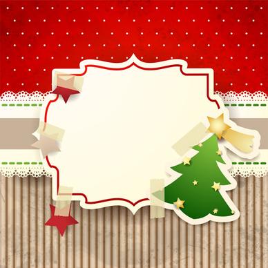 cute christmas cards with frame vector set