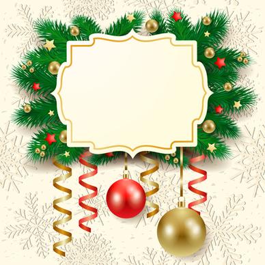 cute christmas cards with frame vector set