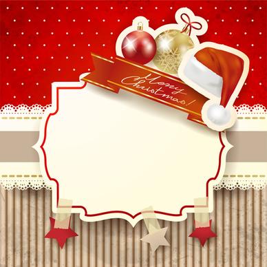 cute christmas cards with frame vector set