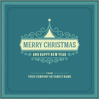 vintage style frames christmas background vector