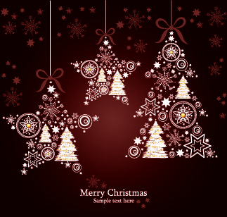 christmas luxury decor elements vector background